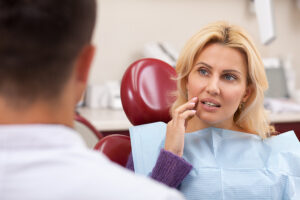 Woman at the dentist